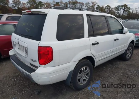 2004 Honda Pilot Ex-L из США, поврежденный, VIN 2HKYF18744H606242